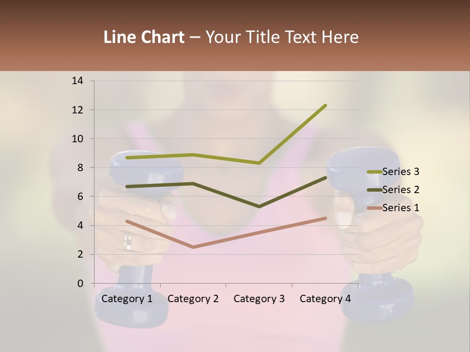 Girl With Dumbbells For Fitness PowerPoint Template