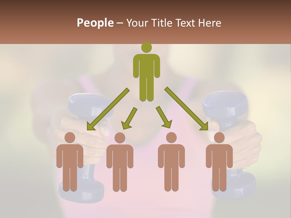 Girl With Dumbbells For Fitness PowerPoint Template