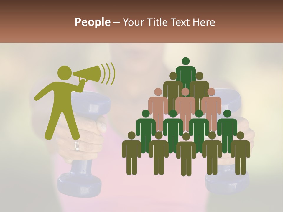 Girl With Dumbbells For Fitness PowerPoint Template