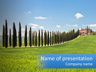 The Road To The House On The Hill PowerPoint Template