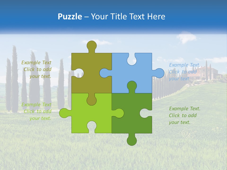 The Road To The House On The Hill PowerPoint Template