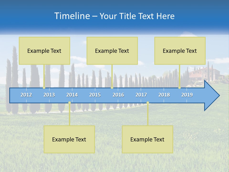 The Road To The House On The Hill PowerPoint Template