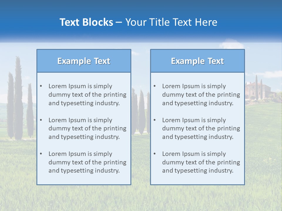 The Road To The House On The Hill PowerPoint Template