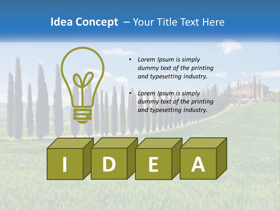 The Road To The House On The Hill PowerPoint Template
