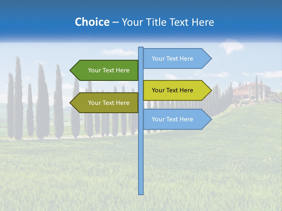 The Road To The House On The Hill PowerPoint Template