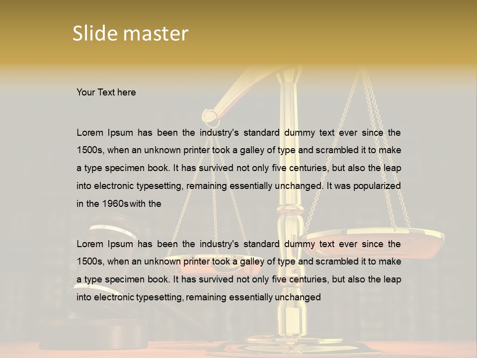 Scales Of The Judiciary PowerPoint Template