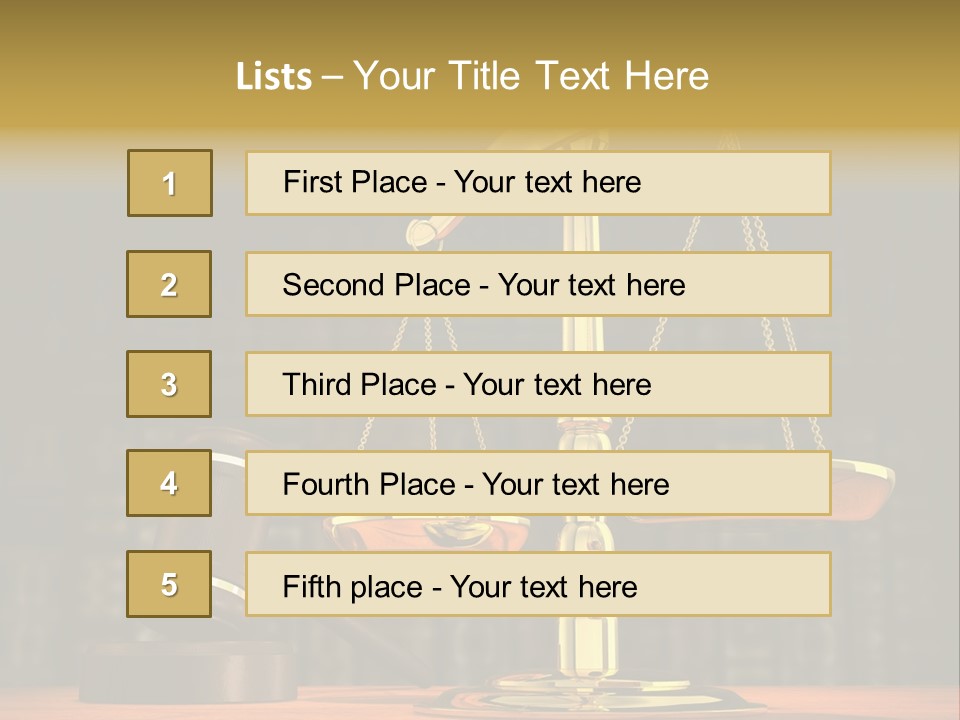 Scales Of The Judiciary PowerPoint Template