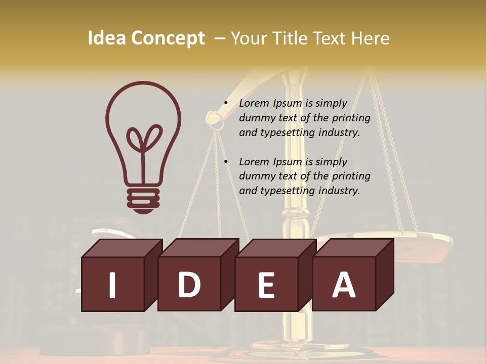 Scales Of The Judiciary PowerPoint Template