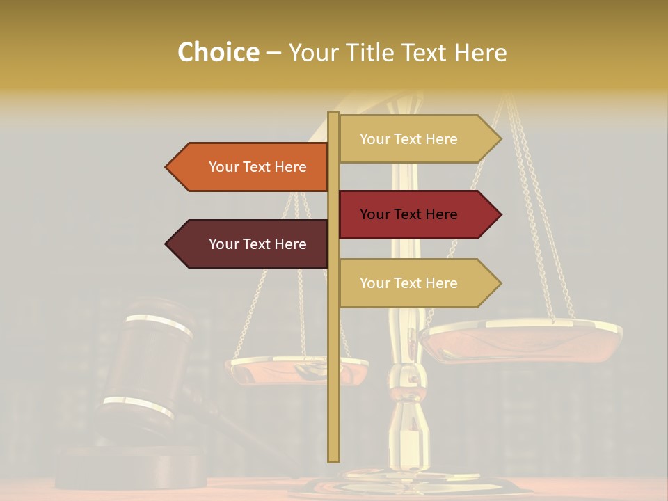 Scales Of The Judiciary PowerPoint Template