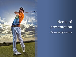 Playing Golf PowerPoint Template