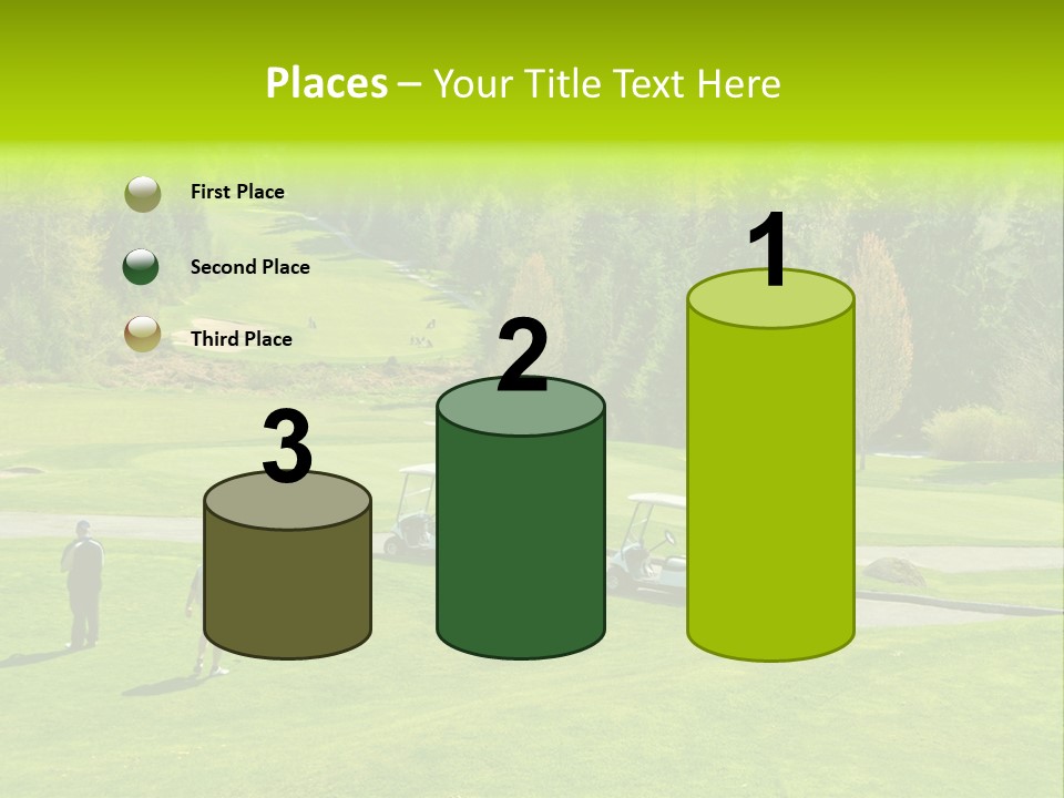 Playing Golf On The Fields PowerPoint Template