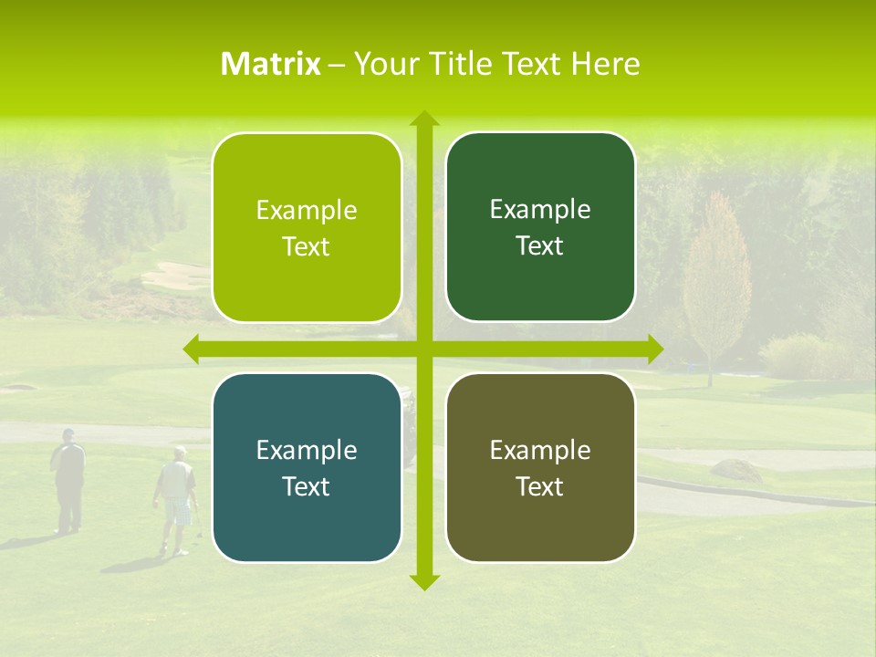 Playing Golf On The Fields PowerPoint Template