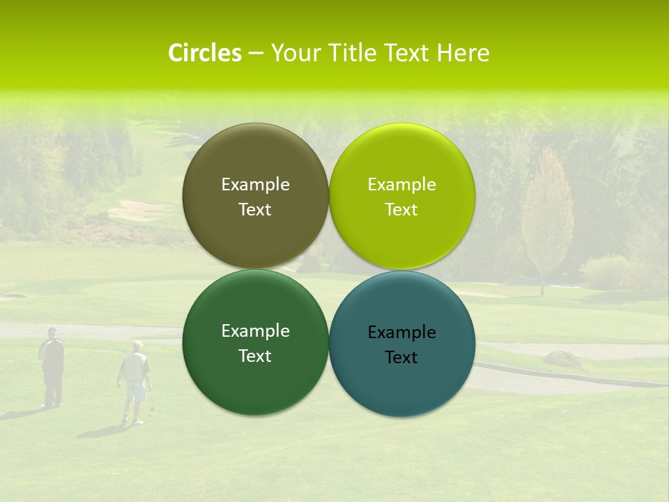 Playing Golf On The Fields PowerPoint Template