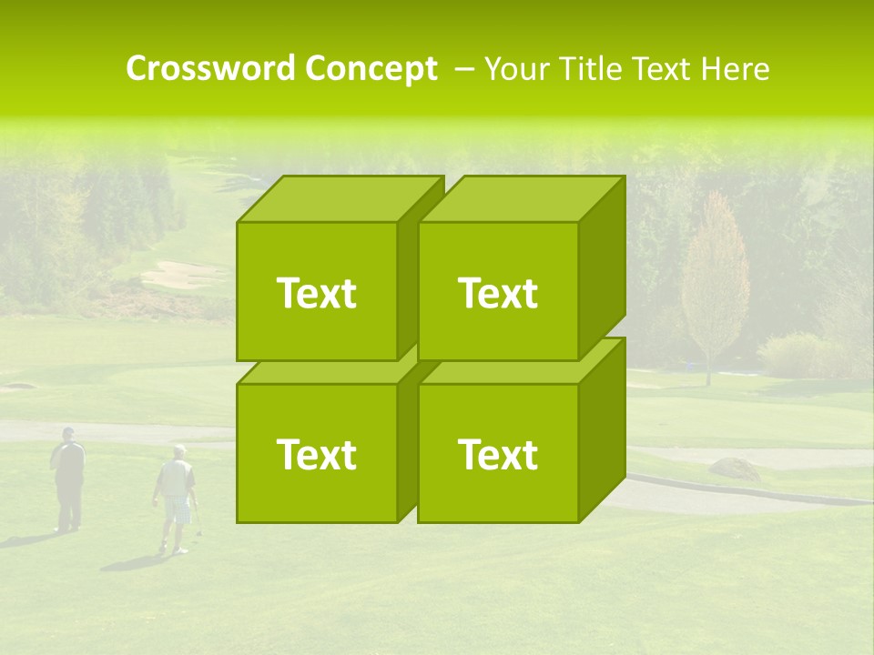 Playing Golf On The Fields PowerPoint Template