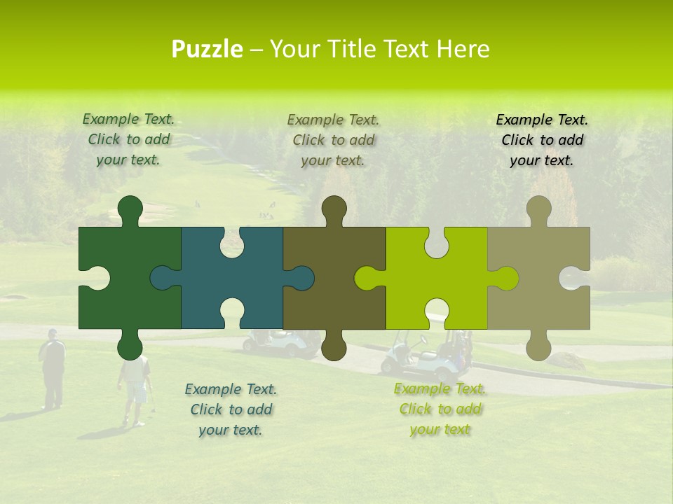 Playing Golf On The Fields PowerPoint Template