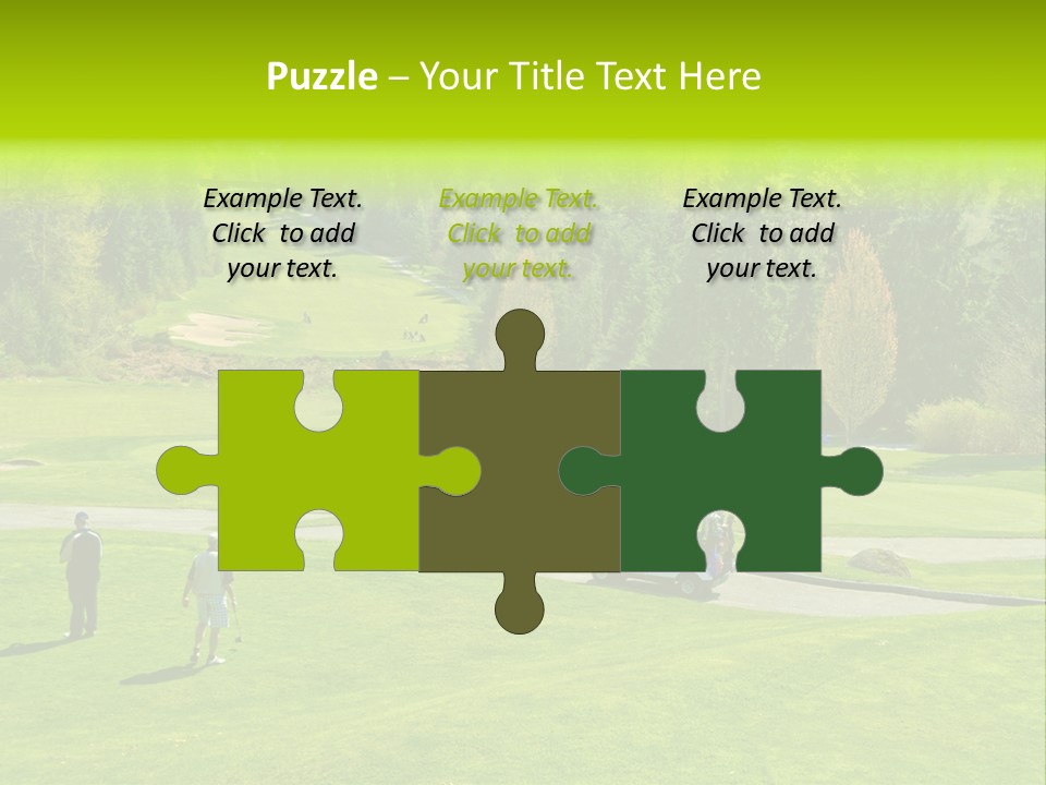 Playing Golf On The Fields PowerPoint Template