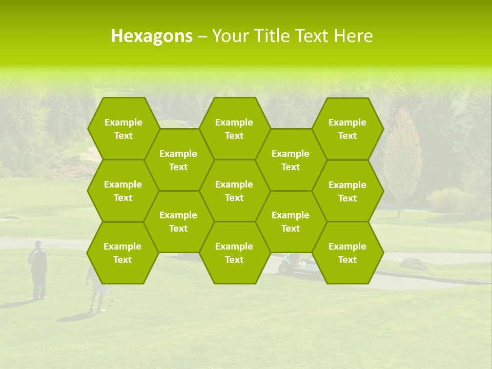 Playing Golf On The Fields PowerPoint Template