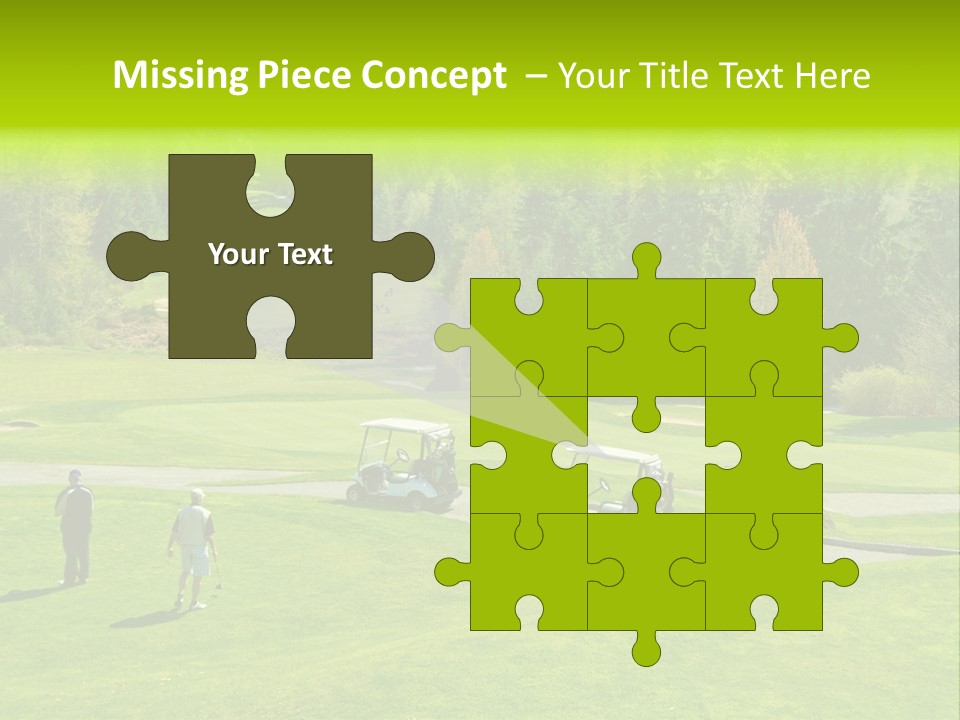 Playing Golf On The Fields PowerPoint Template