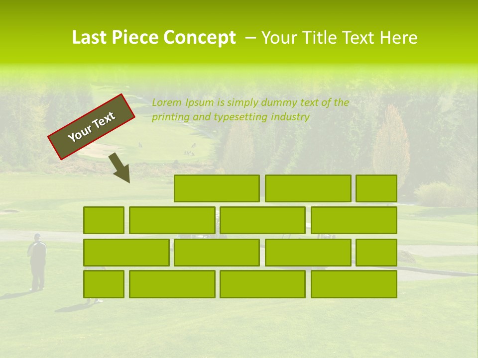 Playing Golf On The Fields PowerPoint Template