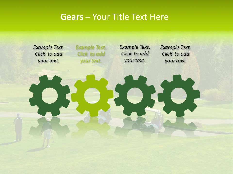 Playing Golf On The Fields PowerPoint Template