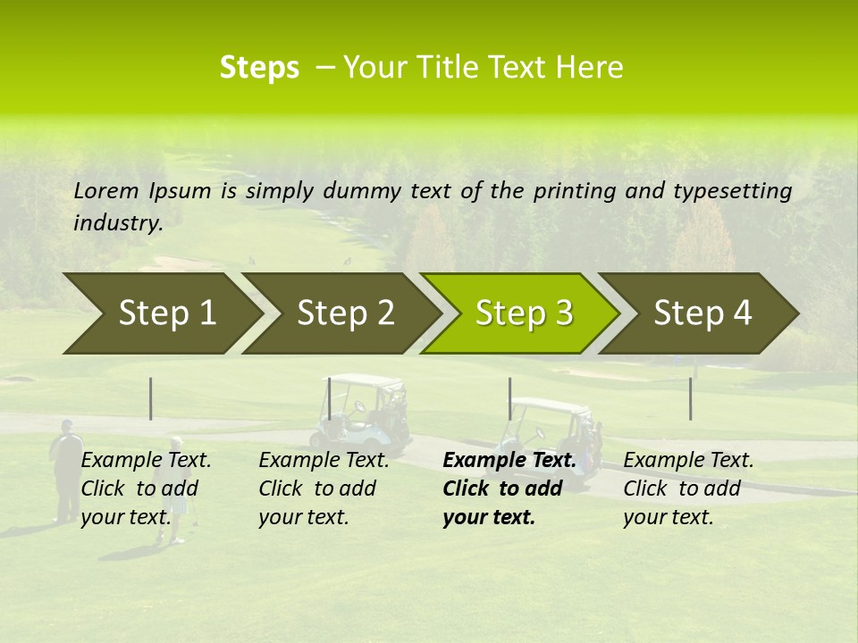 Playing Golf On The Fields PowerPoint Template