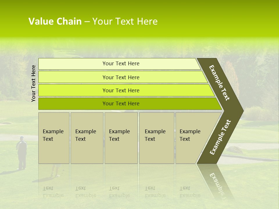 Playing Golf On The Fields PowerPoint Template