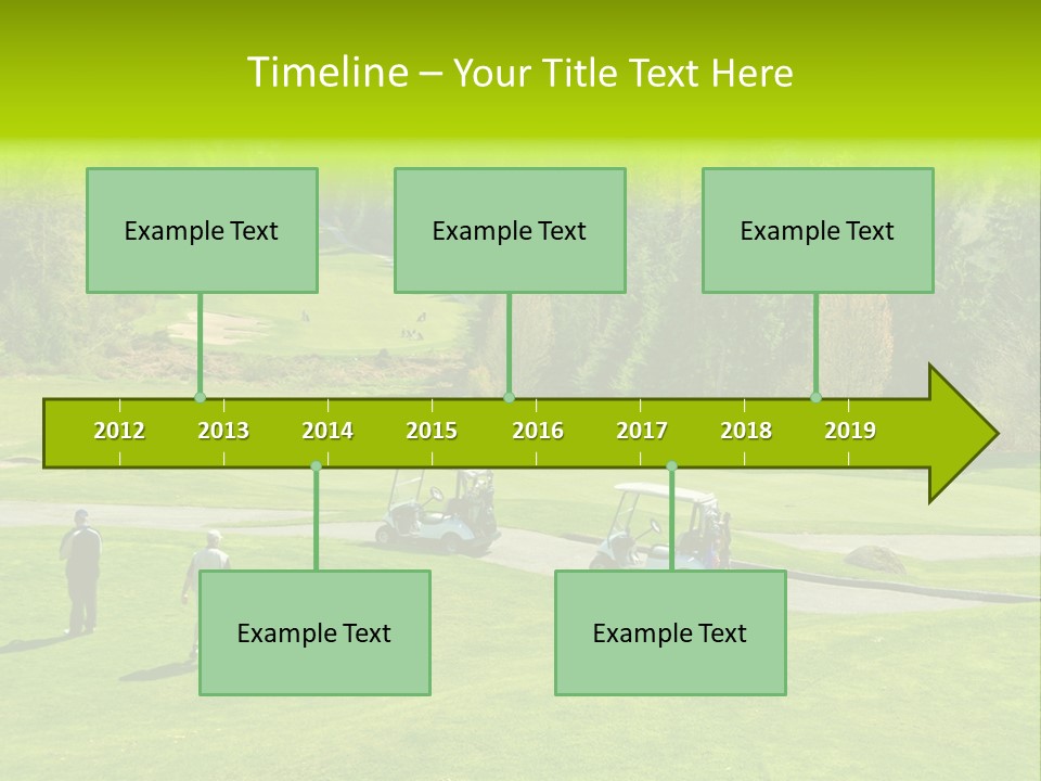 Playing Golf On The Fields PowerPoint Template