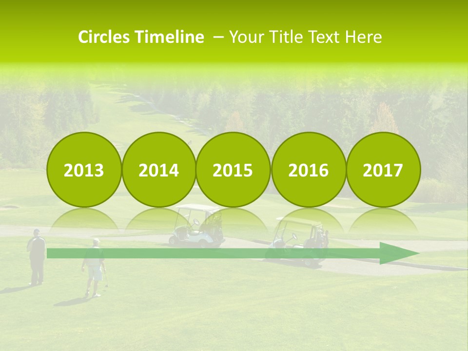 Playing Golf On The Fields PowerPoint Template