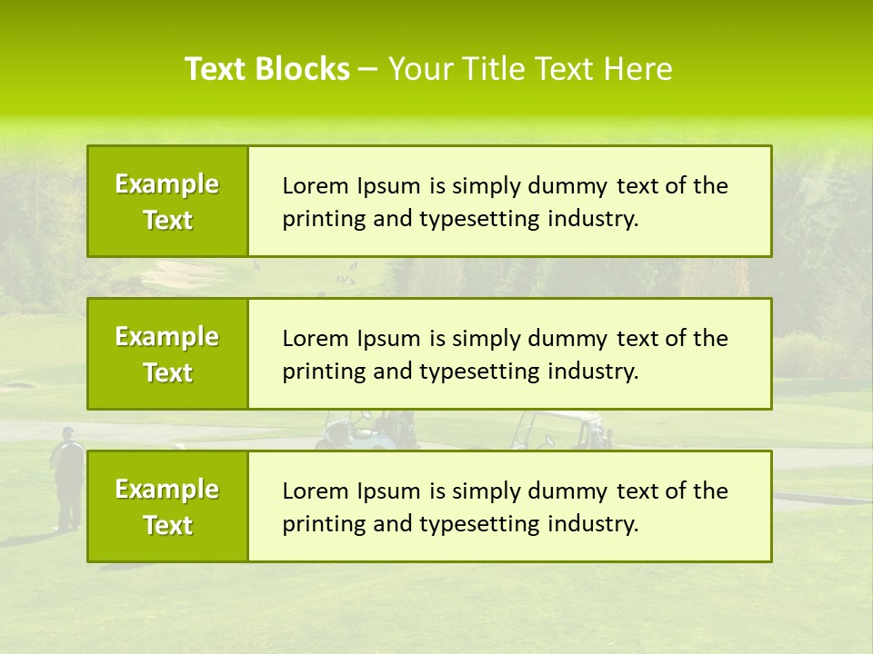 Playing Golf On The Fields PowerPoint Template