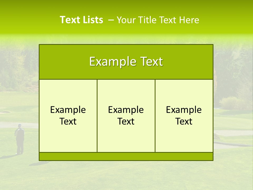 Playing Golf On The Fields PowerPoint Template