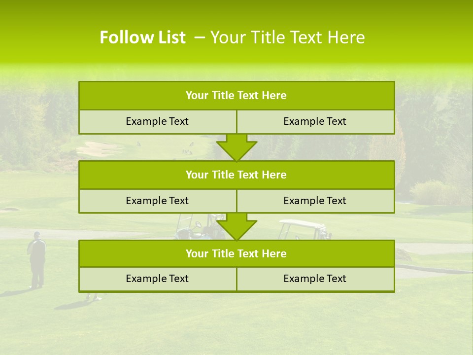 Playing Golf On The Fields PowerPoint Template