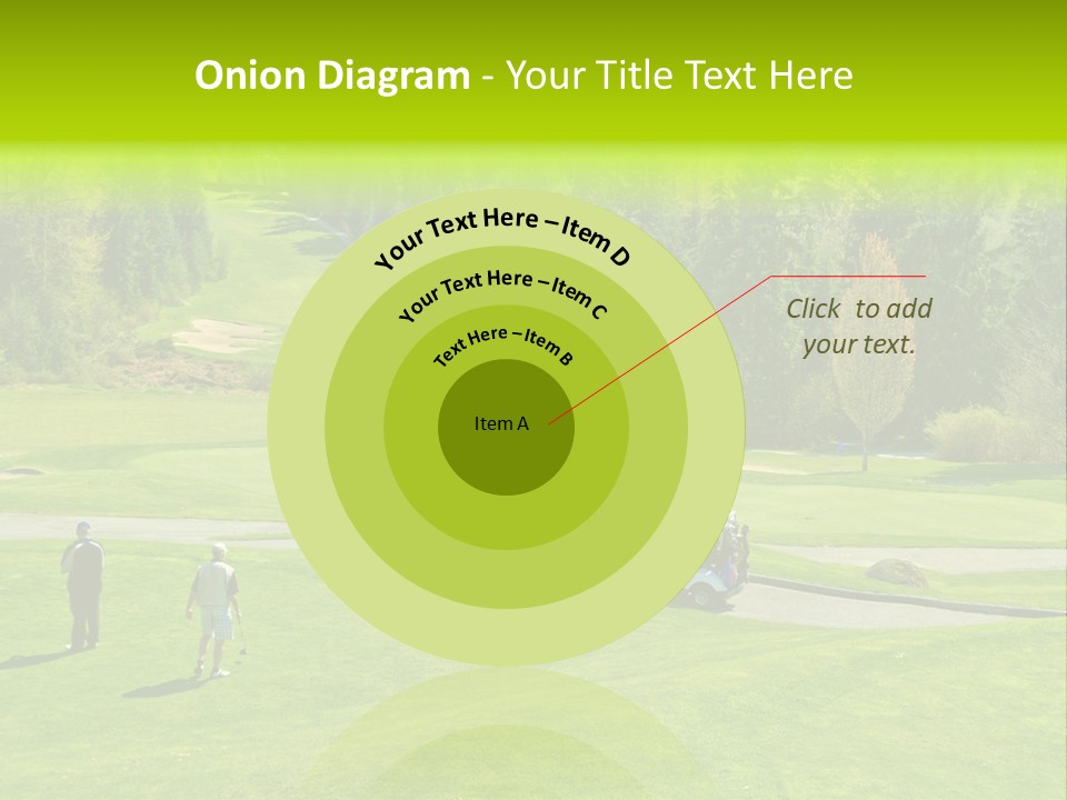 Playing Golf On The Fields PowerPoint Template