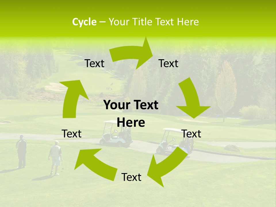 Playing Golf On The Fields PowerPoint Template