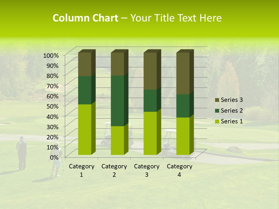 Playing Golf On The Fields PowerPoint Template