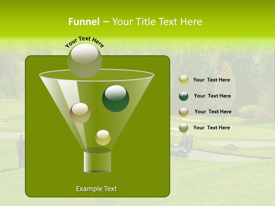 Playing Golf On The Fields PowerPoint Template