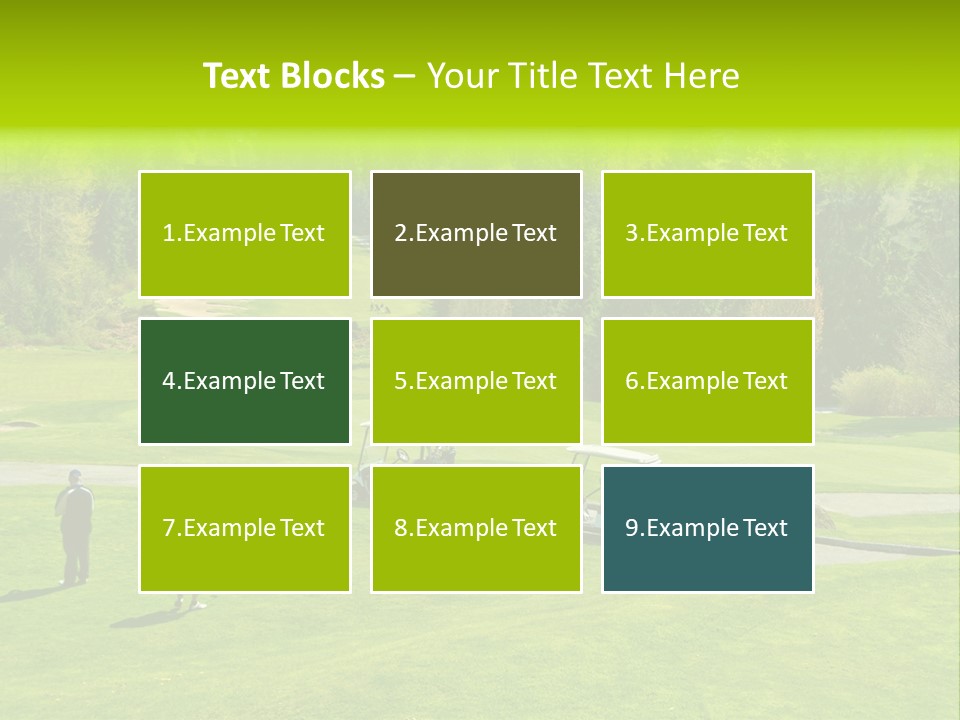 Playing Golf On The Fields PowerPoint Template