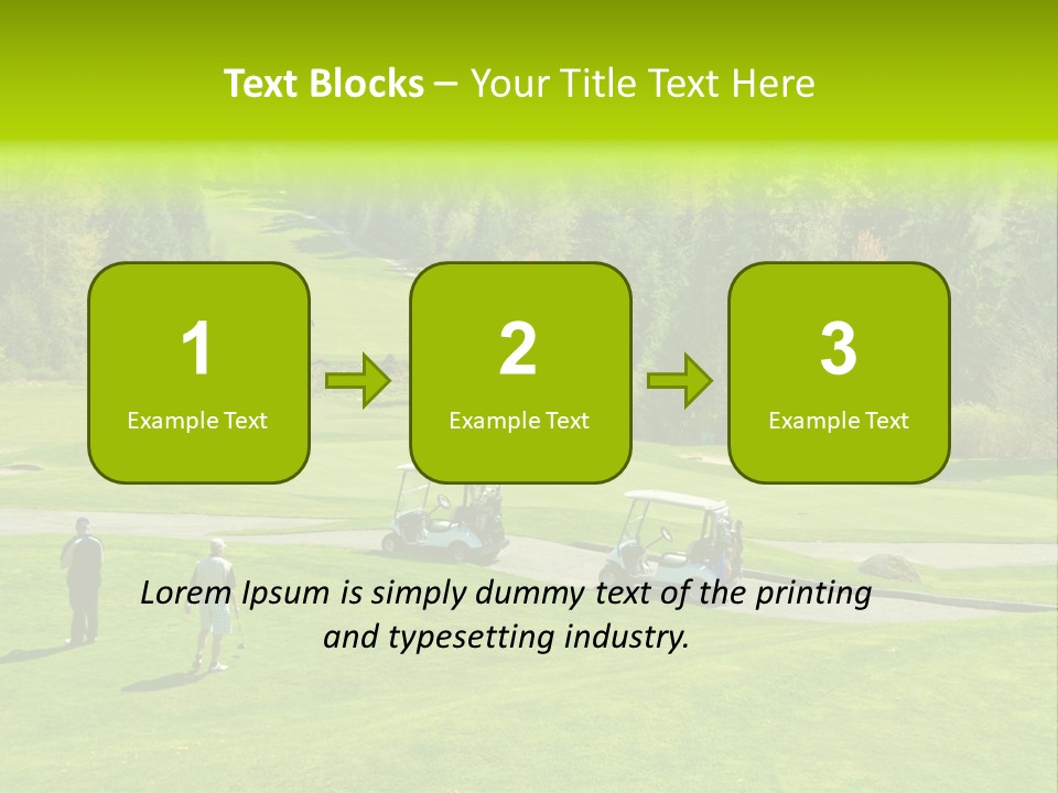 Playing Golf On The Fields PowerPoint Template