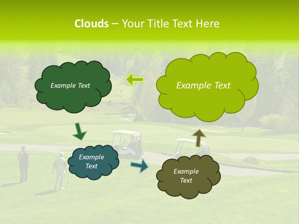 Playing Golf On The Fields PowerPoint Template