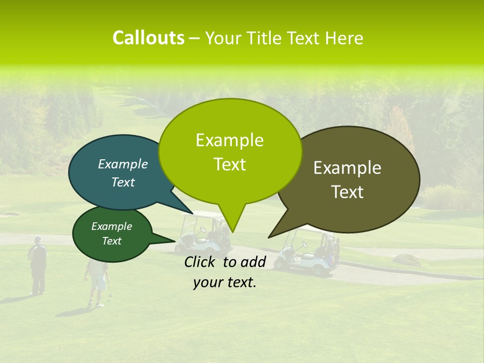 Playing Golf On The Fields PowerPoint Template