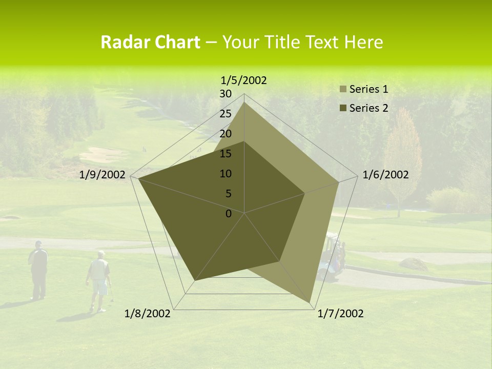 Playing Golf On The Fields PowerPoint Template