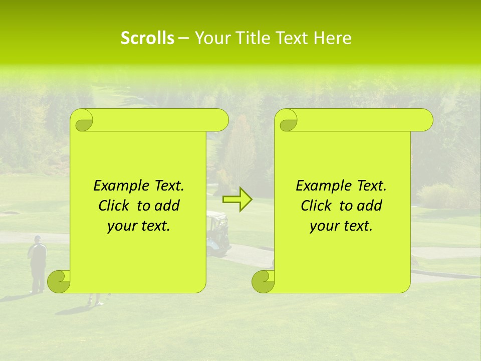Playing Golf On The Fields PowerPoint Template