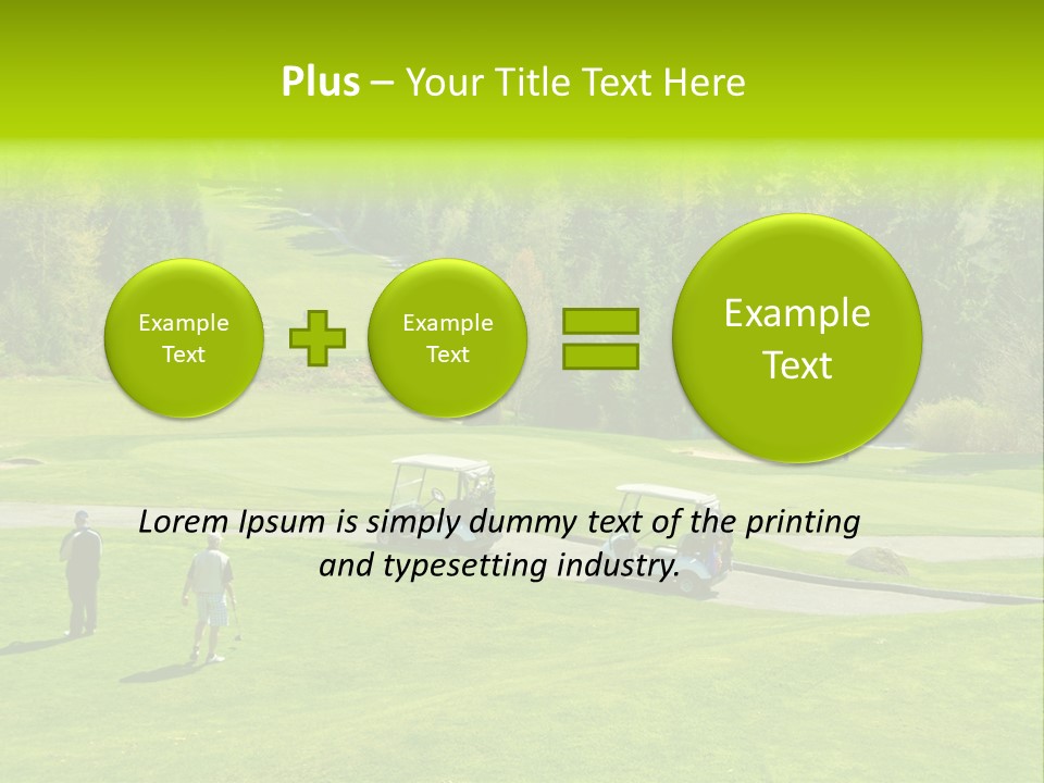 Playing Golf On The Fields PowerPoint Template