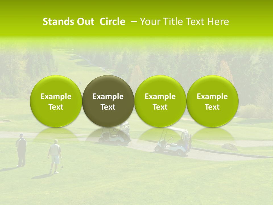Playing Golf On The Fields PowerPoint Template