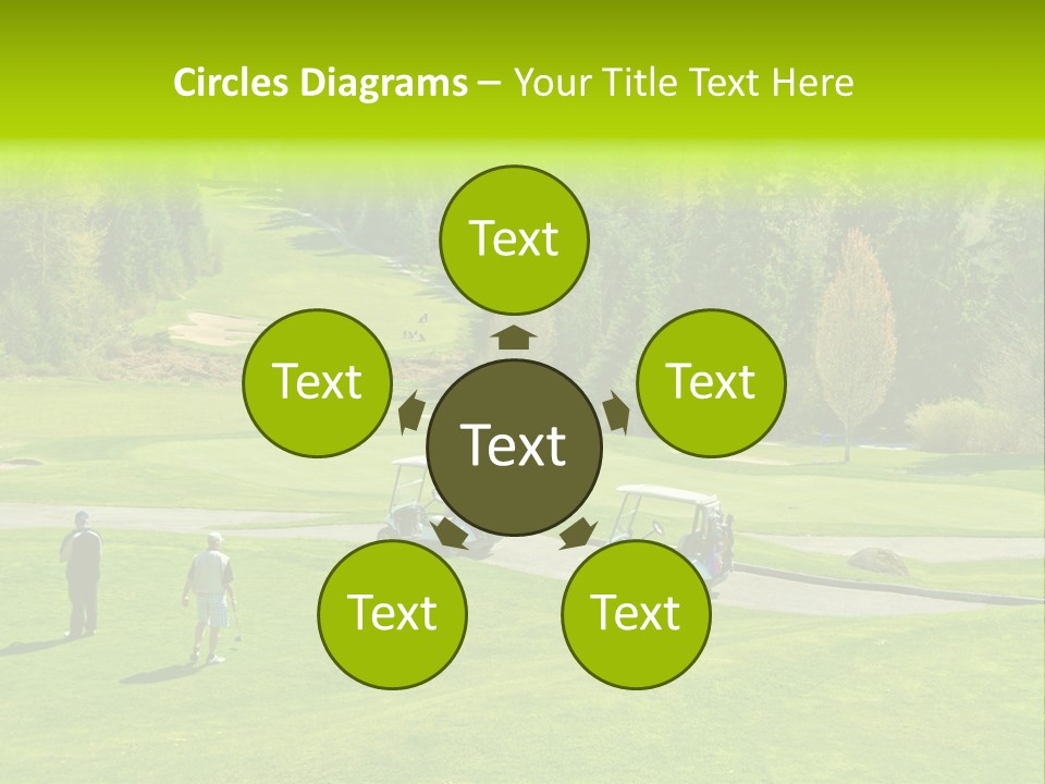 Playing Golf On The Fields PowerPoint Template