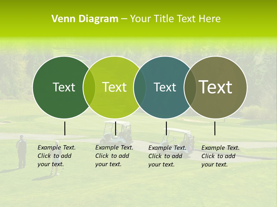 Playing Golf On The Fields PowerPoint Template