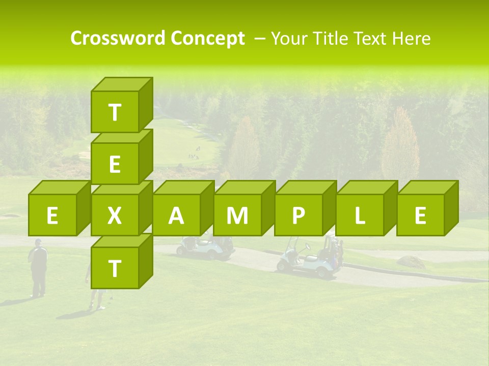 Playing Golf On The Fields PowerPoint Template