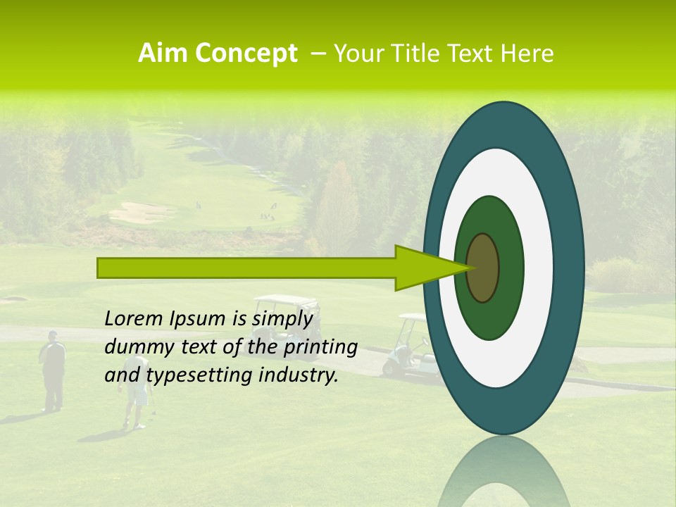 Playing Golf On The Fields PowerPoint Template