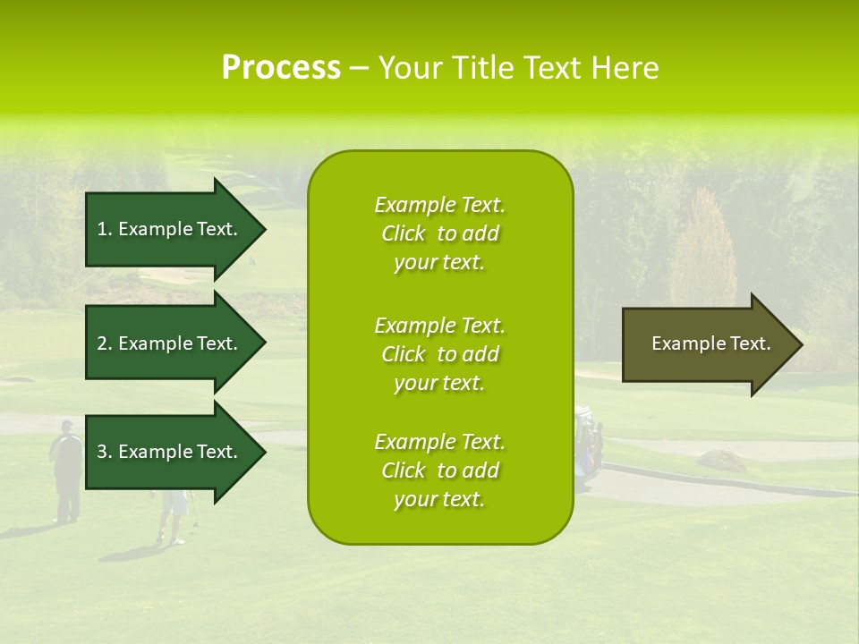 Playing Golf On The Fields PowerPoint Template