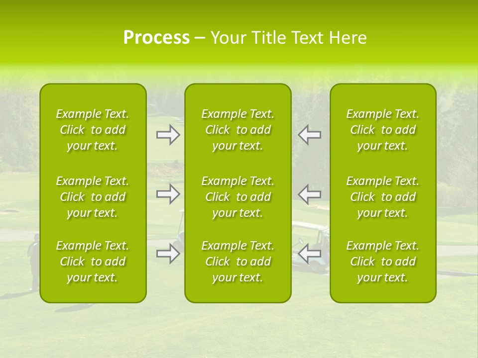 Playing Golf On The Fields PowerPoint Template