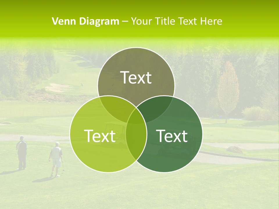 Playing Golf On The Fields PowerPoint Template